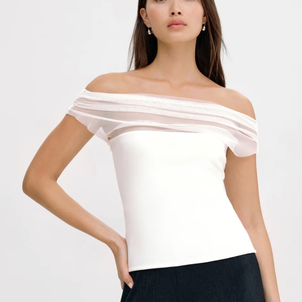 Elegant Off-Shoulder White Blouse